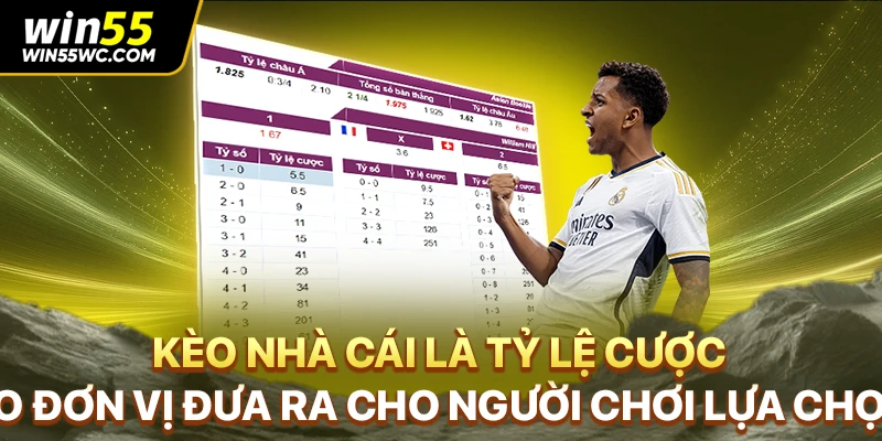 Kèo nhà cái là tỷ lệ cược do đơn vị đưa ra cho người chơi lựa chọn